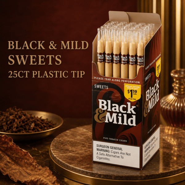 Black and Mild 25ct Sweets - poster Black and Mild 25ct Plastic Tip